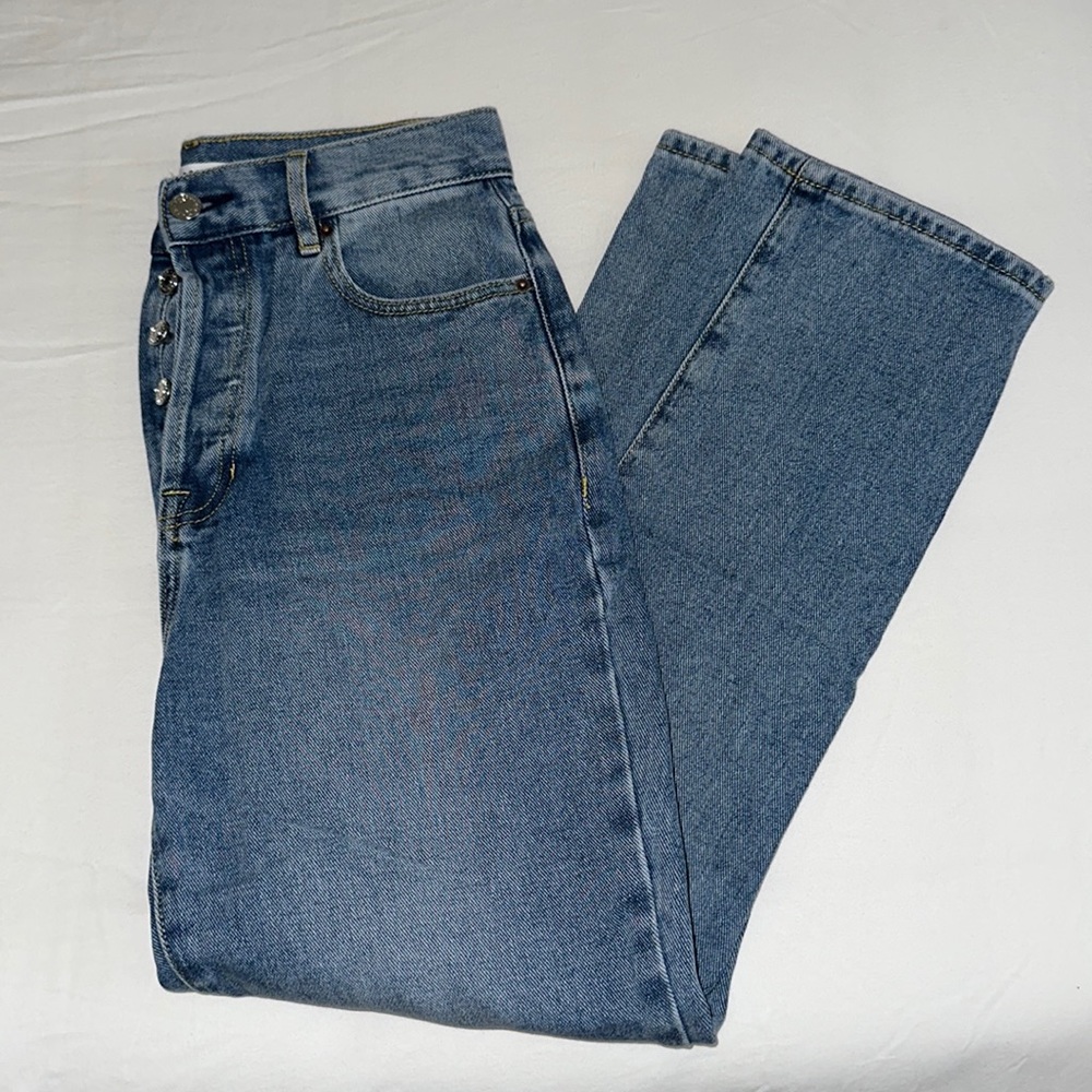 NWOT PacSun Medium Wash High Rise Straight Denim Jeans Pants